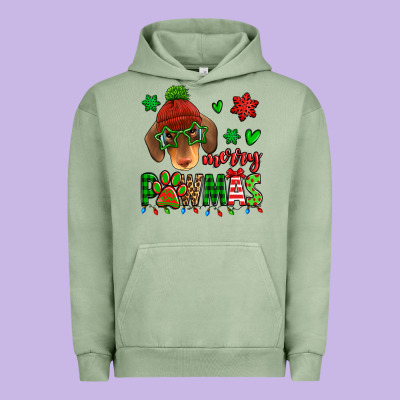 Merry Pawmas Christmas Dachshund Urban Hoodie Designed By Jasminsmagicworld