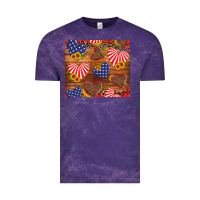 Cloud Purple america heart Vintage Tee - Artiststas
