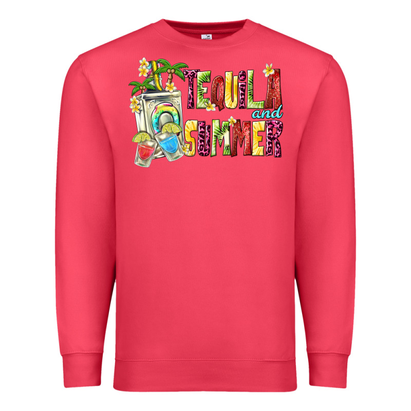Tequila And Summer Premium Sweatshirt by texasbilliewilder | Teevron