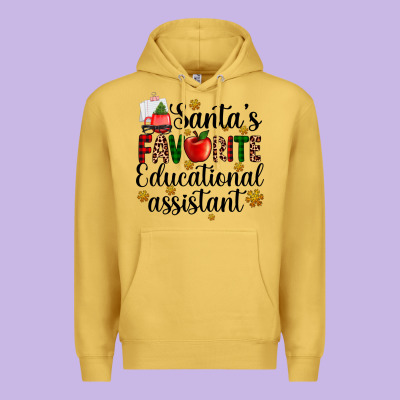 Santa's Favorite Educational Assistant Premium Hoodie Designed By Adodesignshop