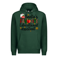 Sports Green santa's favorite educational assistant Premium Hoodie - AdoDesignShop