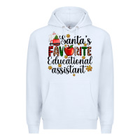 White santa's favorite educational assistant Premium Hoodie - AdoDesignShop