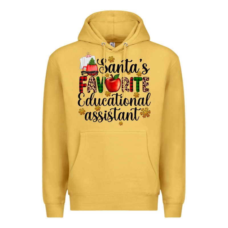 Santa's Favorite Educational Assistant Premium Hoodie by AdoDesignShop | Teevron