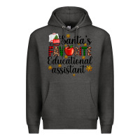 Charcoal Heather santa's favorite educational assistant Premium Hoodie - AdoDesignShop