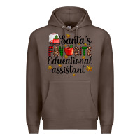 Coffee santa's favorite educational assistant Premium Hoodie - AdoDesignShop