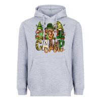 Heather Grey camp crew with gnomies Heavyweight Hoodie - texasbilliewilder