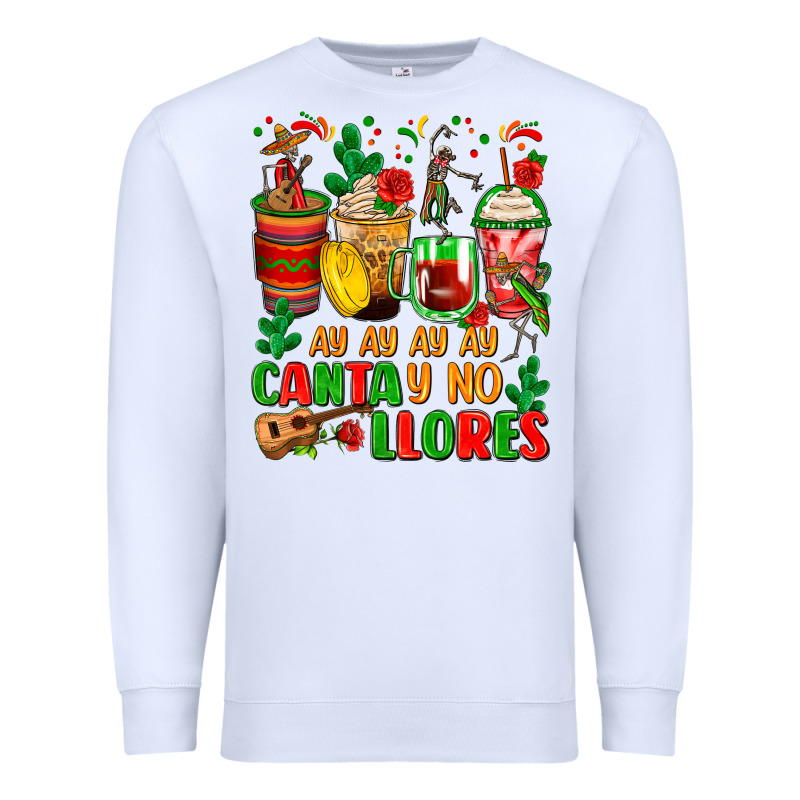 Ay Ay Ay Ay Canta Y No Llores Coffee Cups Premium Sweatshirt by Zillion Design Studio | Teevron