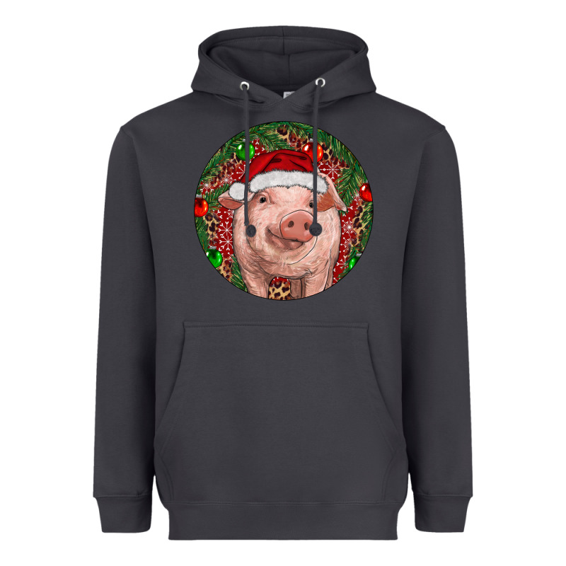 Pig Christmas Heavyweight Hoodie by RanaPortraitStore | Teevron
