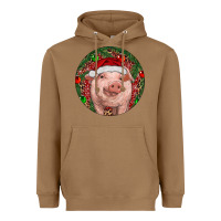 Toasted Coconut Pig Christmas Heavyweight Hoodie - RanaPortraitStore