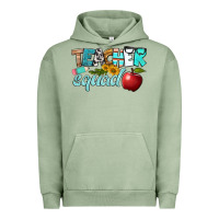 Pigment Oil Green teacher squad Urban Hoodie - BundleAndBundleShop
