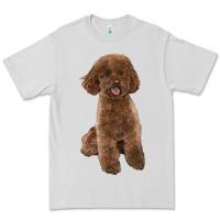 Dove Grey Poodles Dog lllustrations Premium Tee - LillyAllenDesigns