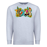 Heather Grey texas summer Premium Sweatshirt - texasbilliewilder