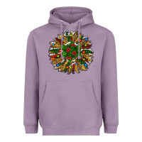 Lavender Leopard Christmas Sunflower Heavyweight Hoodie - RanaPortraitStore