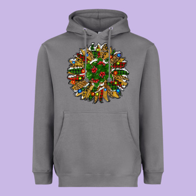 Heavyweight Hoodie Leopard Christmas Sunflower