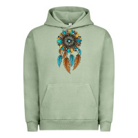 Pigment Oil Green dreamer catcher sunflower Urban Hoodie - JahusDesignShop
