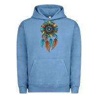 Pigment Pebble Blue dreamer catcher sunflower Urban Hoodie - JahusDesignShop