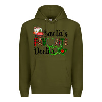 Army Green santa's favorite doctor Premium Hoodie - AdoDesignShop
