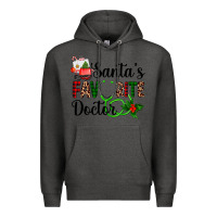 Charcoal Heather santa's favorite doctor Premium Hoodie - AdoDesignShop