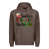 Coffee santa's favorite doctor Premium Hoodie - AdoDesignShop