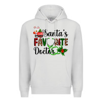Dove Grey santa's favorite doctor Premium Hoodie - AdoDesignShop