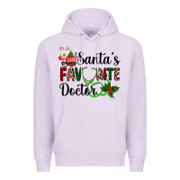 Lilac santa's favorite doctor Premium Hoodie - AdoDesignShop