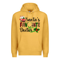Mustard santa's favorite doctor Premium Hoodie - AdoDesignShop