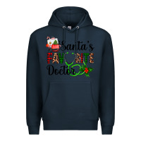 Navy santa's favorite doctor Premium Hoodie - AdoDesignShop