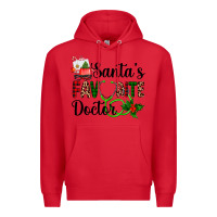 Red santa's favorite doctor Premium Hoodie - AdoDesignShop
