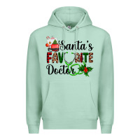 Seafoam santa's favorite doctor Premium Hoodie - AdoDesignShop
