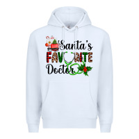 White santa's favorite doctor Premium Hoodie - AdoDesignShop