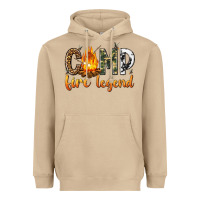 Mushroom camp fire legend with fire Heavyweight Hoodie - texasbilliewilder