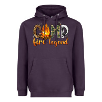 Plum camp fire legend with fire Heavyweight Hoodie - texasbilliewilder