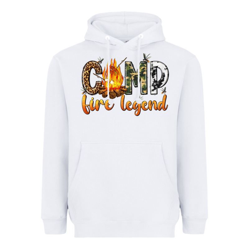 Camp Fire Legend With Fire Heavyweight Hoodie by texasbilliewilder | Teevron