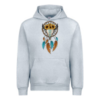 Heather Grey dreamer catcher bull skull Urban Hoodie - JahusDesignShop