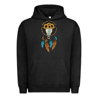 Pigment Black dreamer catcher bull skull Urban Hoodie - JahusDesignShop