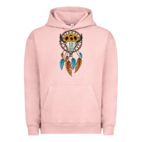 Pigment Salmon dreamer catcher bull skull Urban Hoodie - JahusDesignShop