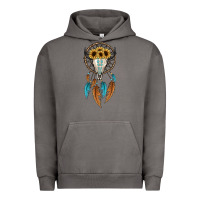 Pigment Tornado dreamer catcher bull skull Urban Hoodie - JahusDesignShop