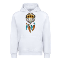 White dreamer catcher bull skull Urban Hoodie - JahusDesignShop