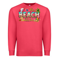 Cardinal the beach is my happy place Premium Sweatshirt - texasbilliewilder