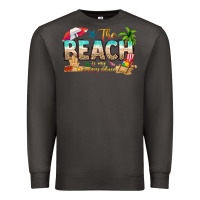 Smoke the beach is my happy place Premium Sweatshirt - texasbilliewilder