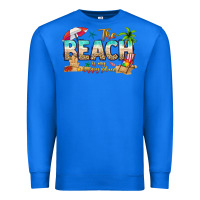 True Royal the beach is my happy place Premium Sweatshirt - texasbilliewilder