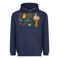 Navy camp life coffee with coffee cup Heavyweight Hoodie - texasbilliewilder