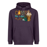 Plum camp life coffee with coffee cup Heavyweight Hoodie - texasbilliewilder