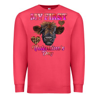 Cardinal my first valentine's day highland calf Premium Sweatshirt - RanaPortraitStore