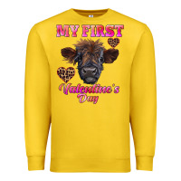 Lemon my first valentine's day highland calf Premium Sweatshirt - RanaPortraitStore