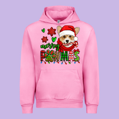 Merry Pawmas Christmas Corgi Urban Hoodie Designed By Jasminsmagicworld