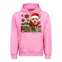 Fuchsia Pink merry pawmas christmas corgi Urban Hoodie - Jasminsmagicworld