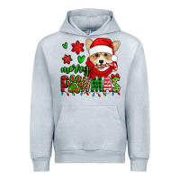 Heather Grey merry pawmas christmas corgi Urban Hoodie - Jasminsmagicworld