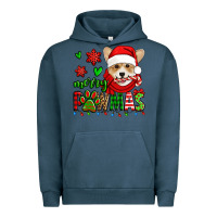 Pigment Midnight Navy merry pawmas christmas corgi Urban Hoodie - Jasminsmagicworld