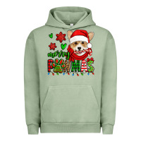 Pigment Oil Green merry pawmas christmas corgi Urban Hoodie - Jasminsmagicworld